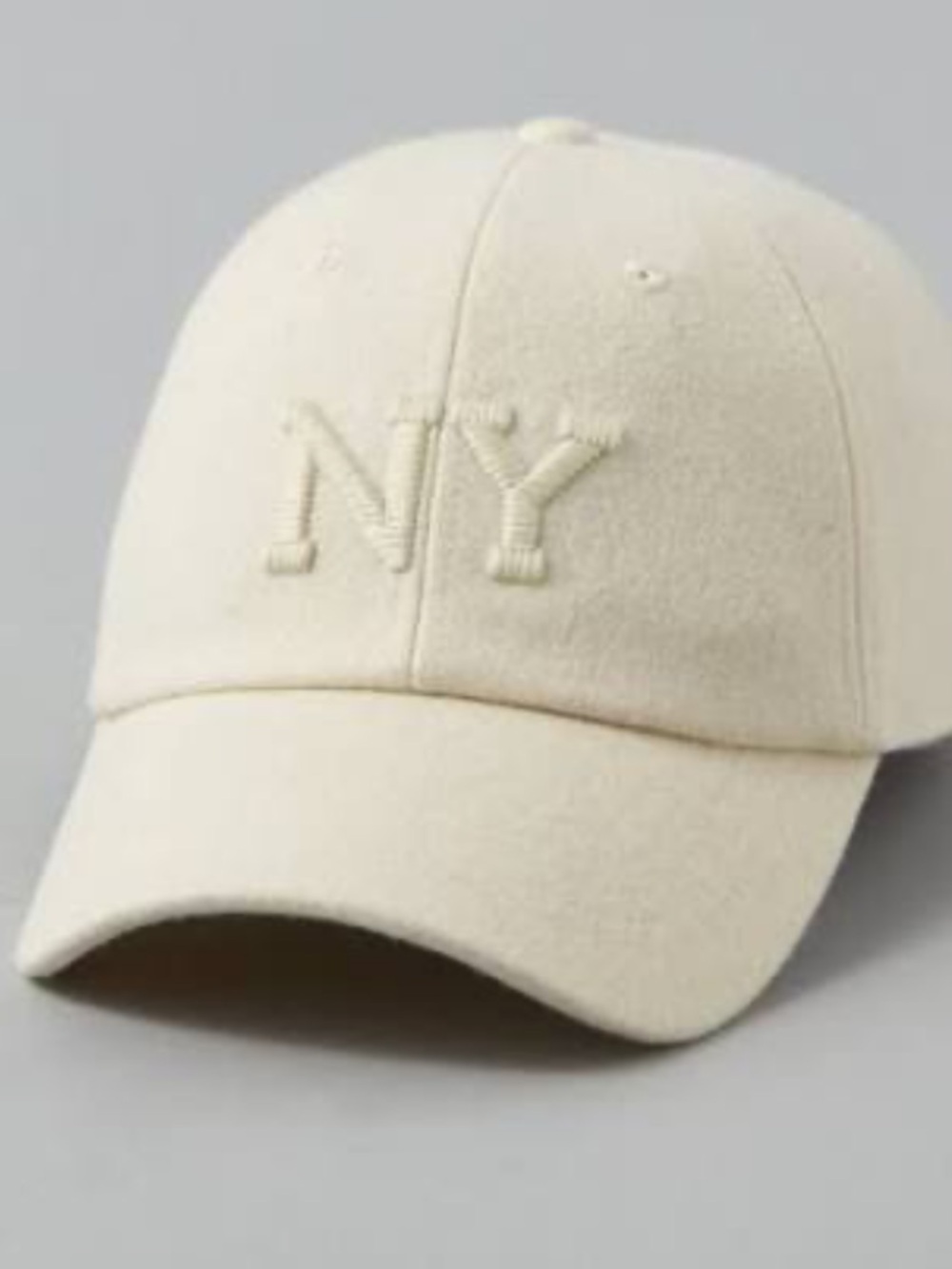 American Eagle Outfitters Cream NY Embroidered Baseball Cap Zara Urban Outfitter